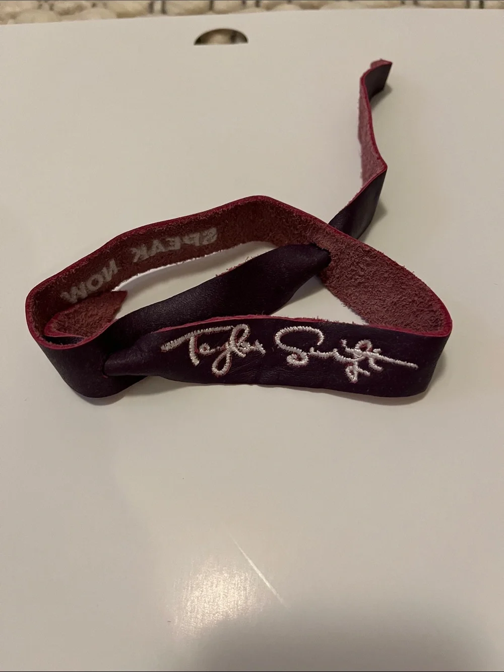 Taylor Swift Speak Now leather bracelet